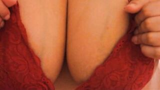 Big Boobs in Red Top Scratching ASMR - 7 image