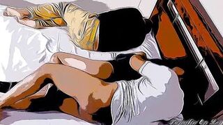 I stay in the hotel with my brother and his girlfriend but I can not resist my beautiful sister-in-law who is next to me - The day I take advantage of my brother's wife NTR Cartoon Version - 2 image