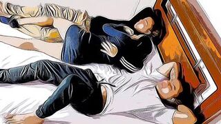 I stay in the hotel with my brother and his girlfriend but I can not resist my beautiful sister-in-law who is next to me - The day I take advantage of my brother's wife NTR Cartoon Version - 5 image