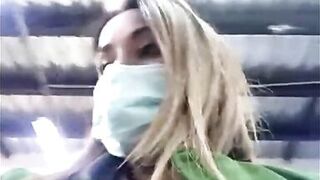 Woman Masturbating in Clothing Store right next to Strangers