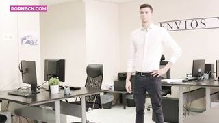 RAMROD ADDICTION 4K Banging the Youthful Intern at the Office Str8 Latin Hunk with Large Rod by Pornbcn - 3 image
