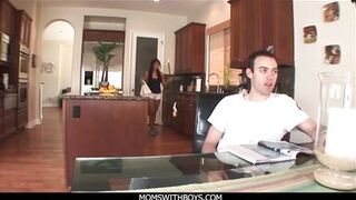 MomsWithBoys - MILF Housemaid Laurie Vargas Anal Fucks Young Cock - 1 image