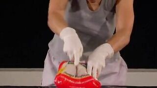 Micheline Torres makes her tits into a funny shape - 2 image