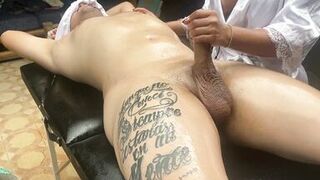 Experience an outdoor massage with my stepmom when we were left alone - 13 image