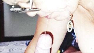 Stepmom makes me cum on her dick after a blowjob - 6 image