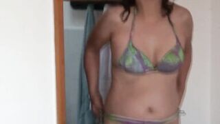 Watching stepmom pissing on the beach and in the house while I masturbate - 10 image