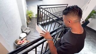My stepmother is a blonde Colombian MILF who loves big cocks, I fuck her in interracial sex with my BBC, until creampie! David Bander and Karen Sleent - 2 image