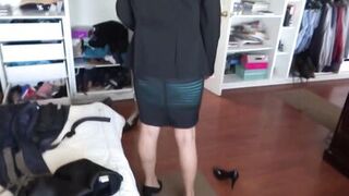 Beautiful stepmother dresses to go fuck, comes back and undresses, still aroused. - 2 image