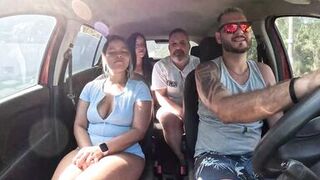 Ted hitched a ride with Mari and Chell and got a inexperienced girl in the back seat - Candy Debby - 2 image