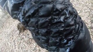 Blow-job in the Woods with My Husband Friend- Down-jacket Fetish 249 - 13 image