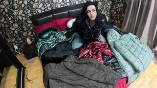 Several shiny down-jackets used for fucking and masturbating 267 - 2 image