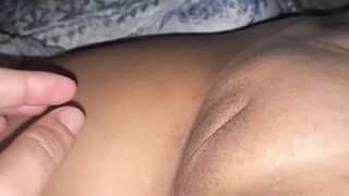 My stepmom's beautiful tanned pussy lets me touch her - 6 image