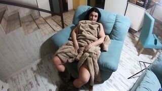 Romantic fucking and cum play on a fur-coat linner 268- preview - 15 image