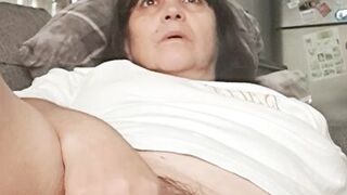 The neighbor looks at me as I rest and touches my pussy - 3 image