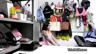 Thief tattooed Latina MILF gets fucked for stealing - 4 image