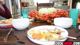 Latina wife cucks husband on Thanksgiving - 3 image