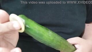 Watch Karmica, the chubby Filipina, pleasure herself with a cucumber and hairy pussy - 9 image