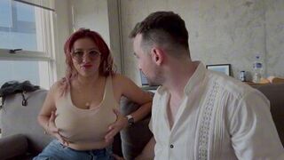 Letzy Lizz and Andres Acosta's steamy shower show with dirty talk and big tits