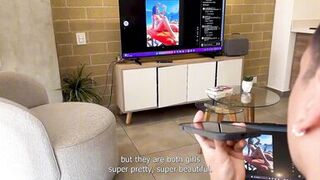 Watch Carla Morelli & Naty Delgado's perfect tits bounce while they ride a massive cock POV style - 2 image