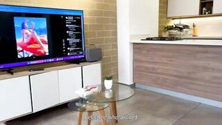 Watch Carla Morelli & Naty Delgado's perfect tits bounce while they ride a massive cock POV style - 3 image