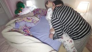 Chubby Big Booty & FatJhon's hot homemade sex tape: Passionate pussy eating, real orgasm, and MILF pawg orgasm!