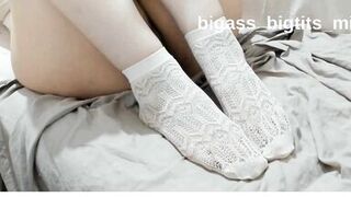 Bigass_bigtits_milf indulges in toe-curling foot fetish with her white socks on - 12 image