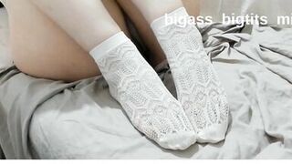 Bigass_bigtits_milf indulges in toe-curling foot fetish with her white socks on - 6 image
