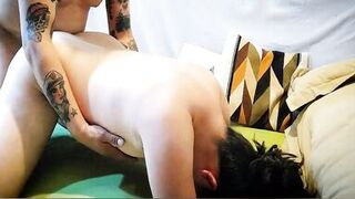 Boss nails tight Latina MILF's ass while cuckold hubby watches in POV - 13 image