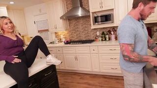 Stepmom Alexa Taylor gets pounded hard by Steve Rickz's huge black cock while PAWG mom watches in awe