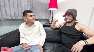 Samira Summer's tight holes stretched wide by two hard cocks while Novinho and Alex Victor watch in awe - 2 image