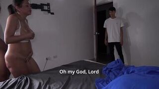 Alondra & Michael in a wild Midnight Threesome with Stepmom & Stepson - Family Taboo - 6 image